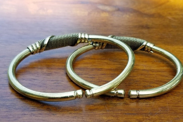Brass Braided Copper African Bracelet